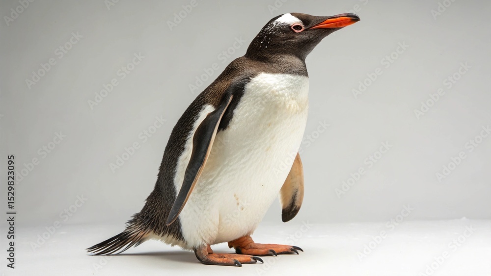 Fototapeta premium Gentoo Penguin on studio background