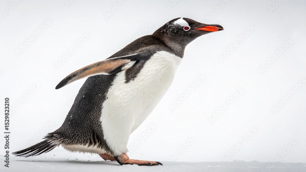 Fototapeta premium Gentoo Penguin on studio background