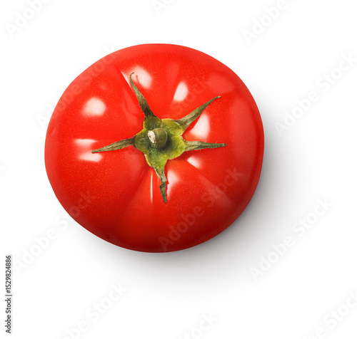 tomato with shadow isolated on transparent background