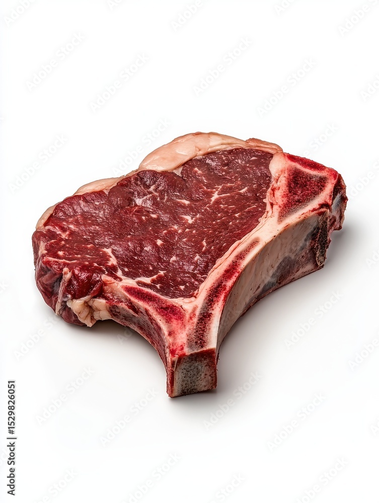 Obraz premium raw beef t bone steak isolated
