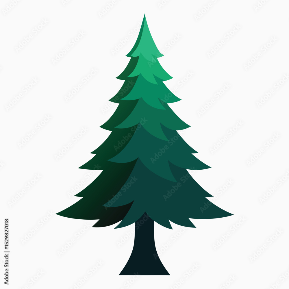 vector illustration of a green tree on white background vector illustration of a green tree on white background