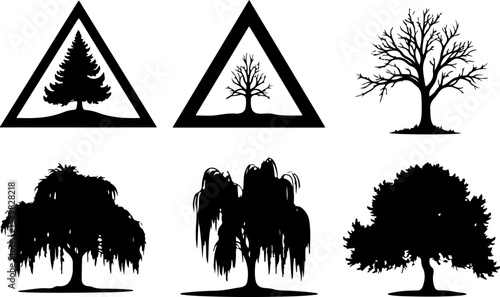 Tree  Vector Silhouettes  Bundle Collection