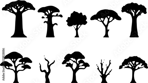 Tree  Vector Silhouettes  Bundle Collection