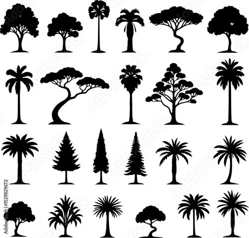 Tree  Vector Silhouettes  Bundle Collection