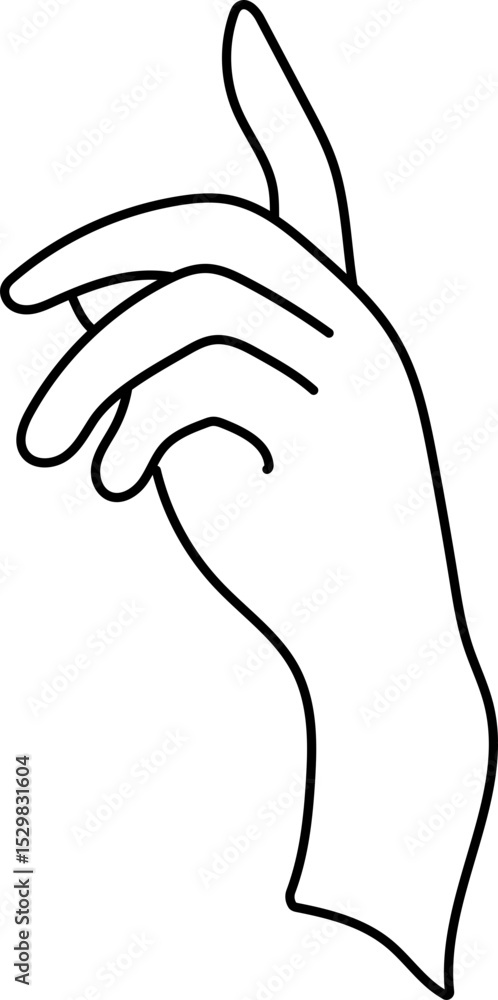 Woman hand sign illustration Woman hand sign illustration