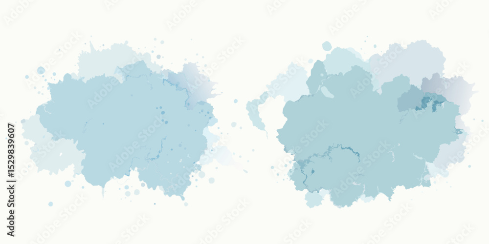 Obraz premium Light Blue Watercolor Sky Texture PNG - Subtle Paint Splatter Vector Background