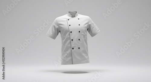 White Chef Jacket Short Sleeve Culinary Uniform Professional Cooking Attire Restaurant Wear