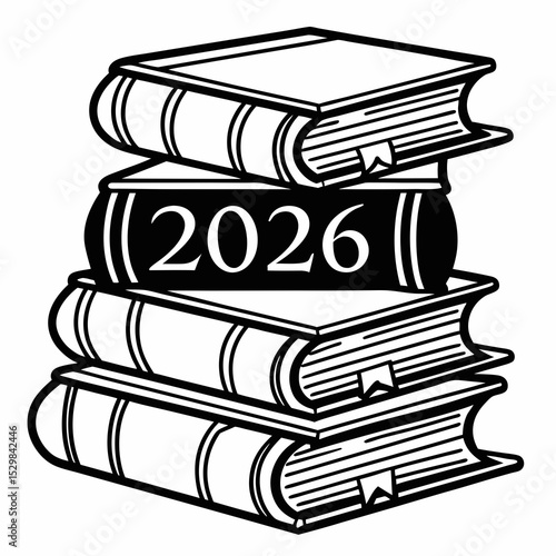 Stack of books 2026 graduation year books