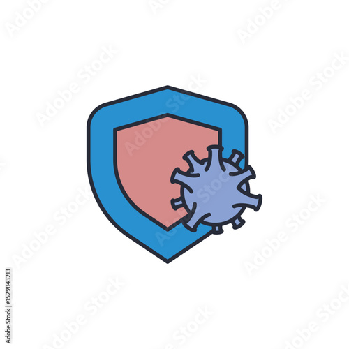 immune icon. projector Symbol sign for mobile concept and web design. Vector icon, Logo illustration, Vector graphics