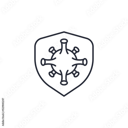 immune icon. projector Symbol sign for mobile concept and web design. Vector icon, Logo illustration, Vector graphics