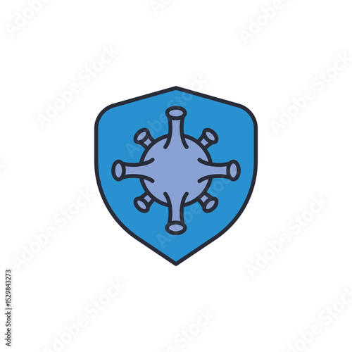 immune icon. projector Symbol sign for mobile concept and web design. Vector icon, Logo illustration, Vector graphics