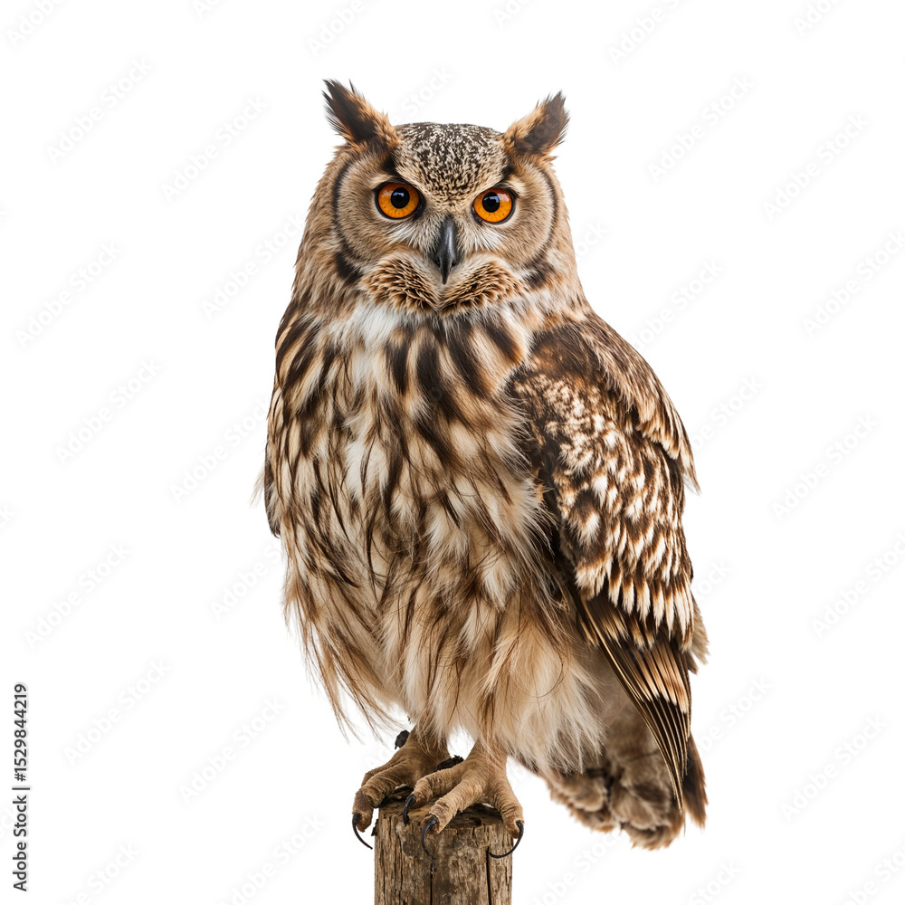 Obraz premium great horned owl isolated on transparent background