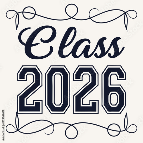 Class of 2026 graduation design template