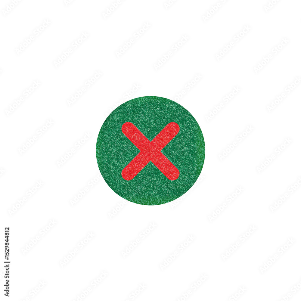 Obraz premium green cross mark isolated on transparent background