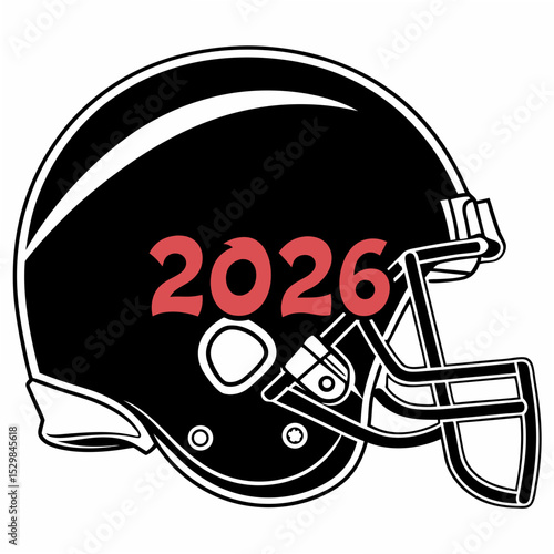 2026 american football helmet graphic design element