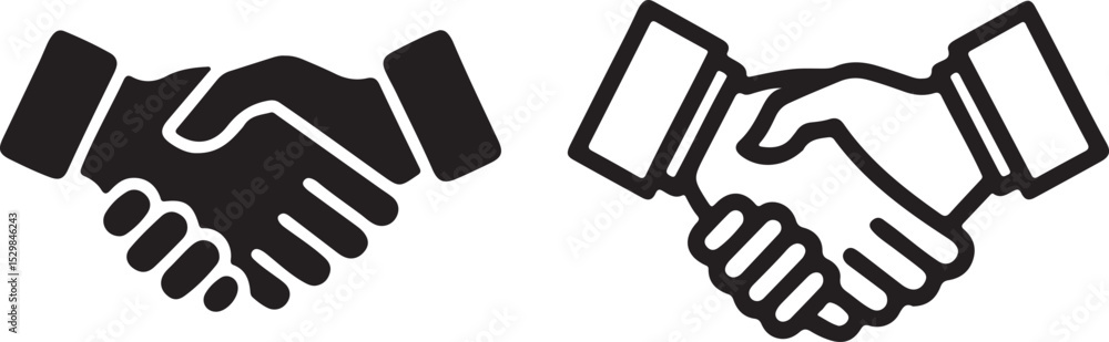 Obraz premium black and white handshake