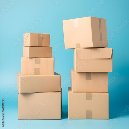 stack of cardboard boxes
