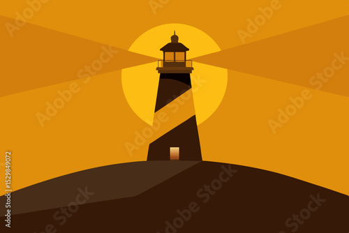 lighthouse at sunset