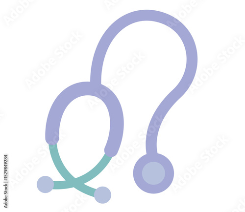 可愛くてシンプルな聴診器のベクターイラストアイコン(Cute and Simple Vector Illustration Icon of Stethoscope)