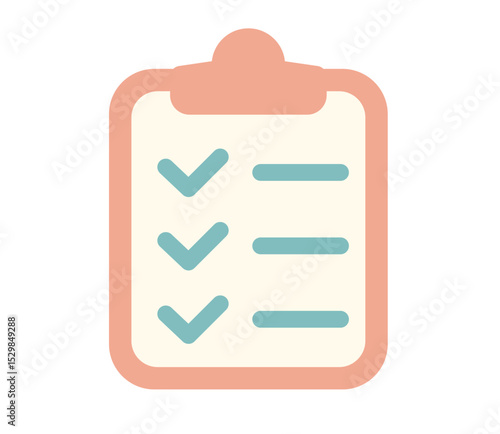 可愛くてシンプルなカルテのベクターイラストアイコン(Cute and Simple Vector Illustration Icon of Medical Chart)
