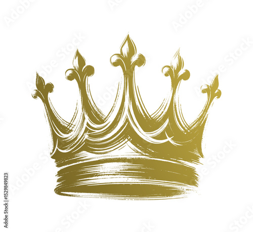 royal crown - sketch brush stroke style (artwork 3)