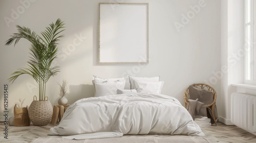 mockup frame in home interior