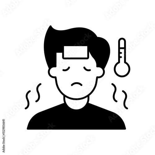 Sick Person Illness Patient Fill Icon