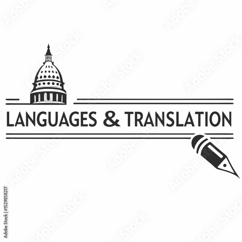 Professional languages translation logo design graphic