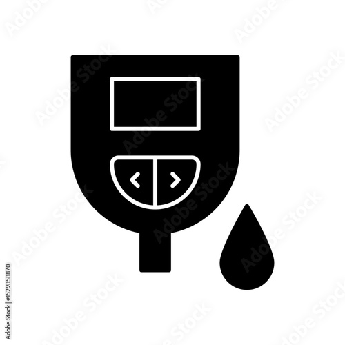 Glucometer Diabetes Test Fill Icon
