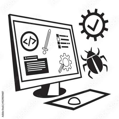 Computer screen showing software development bug fix