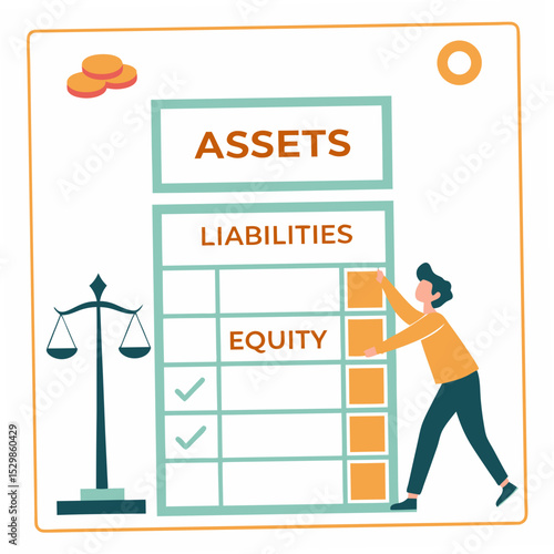 Accounting equation assets liabilities equity illustration