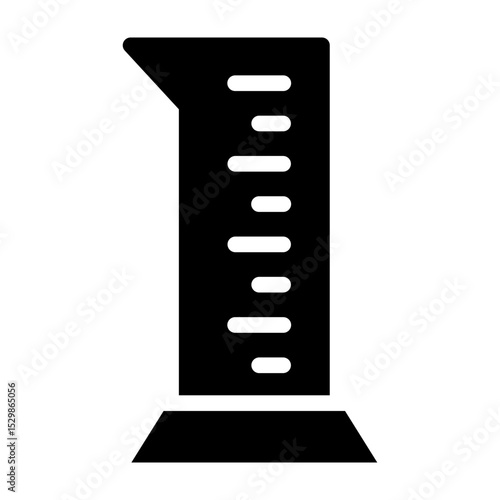 Graduated Cylinder Vector Glyph Icon Design