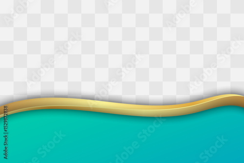 Stylish Golden with Beautiful Gradient Business Footer. Transparent Gradient Footer Background for Business Flyer, Banner, Website, Poster or More