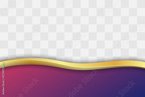 Stylish Golden with Beautiful Gradient Business Footer. Transparent Gradient Footer Background for Business Flyer, Banner, Website, Poster or More
