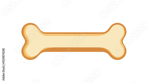 Dog Bone Flat Design Vector Illustration Icon for Pets and Animals in Modern Graphic Style