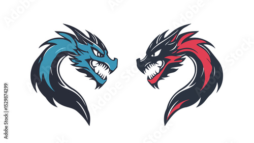 Wallpaper Mural Dragon Cartoon Logo Vector Illustration for Branding and Marketing Designs Torontodigital.ca