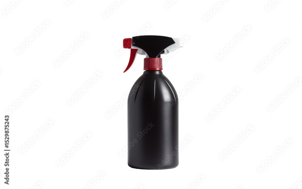 Obraz premium Black spray bottle with a red handle