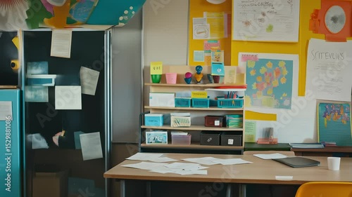 Wallpaper Mural Smiling Woman Thumbs Up in Classroom Torontodigital.ca