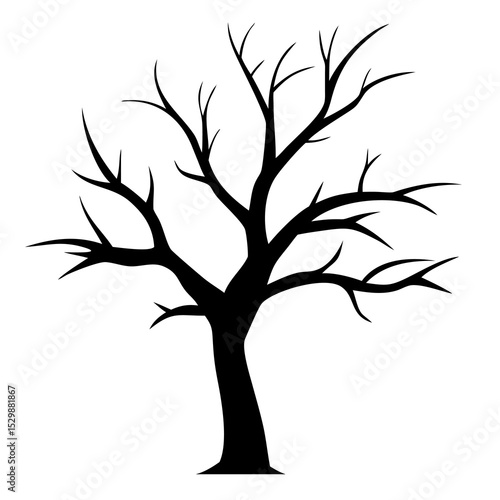 Dead  tree silhouette vector illustration