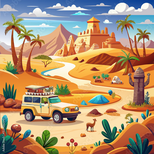 Desert safari scene