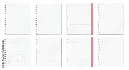 Various Modern Notebook Mockups for Layout Presentation and Product Visualization and Design
