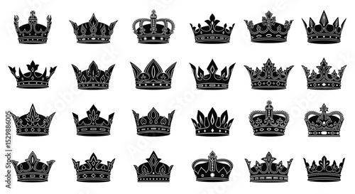 Exploring Royalty A Collection of Majestic Crowns A Symphony of Regal Emblems and Authority