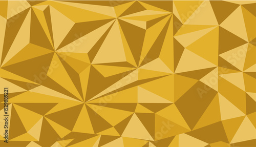 Gold Geometric Polygon Abstract Background Pattern