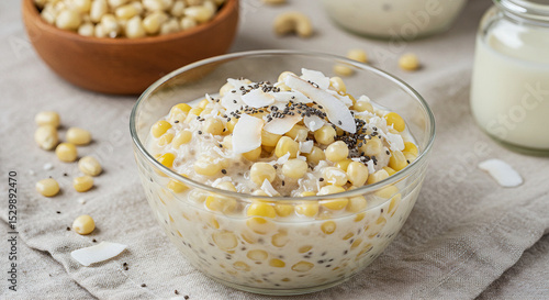 Wallpaper Mural Vegan Brazilian Canjica with Cashew Milk and Fresh Coconut – Healthy Plant-Based Dessert Torontodigital.ca