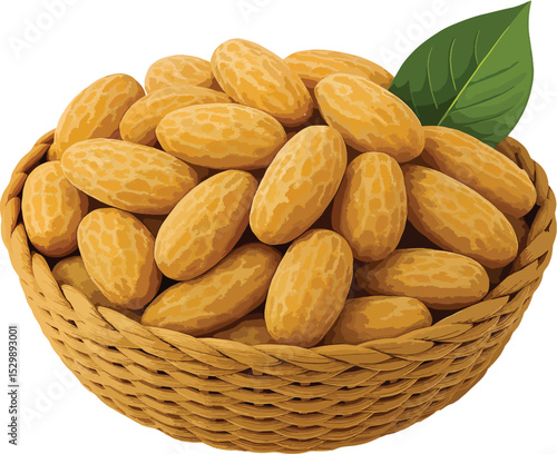 "Fresh Organic Dates in Woven Basket – Healthy Natural Snack"