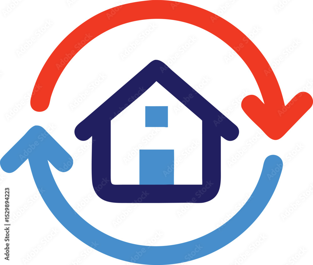 Obraz premium Home Swap illustration vector design