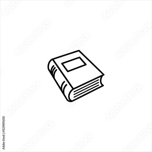 Thick Law Book Line Art Icon