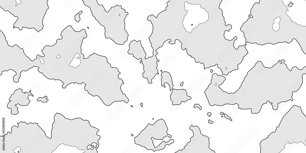 Obraz premium Area map of look like somewhere in the world, black line of grey shade detailed vector outline map of isolated on white background, map of an area with outline and line land texture effect.