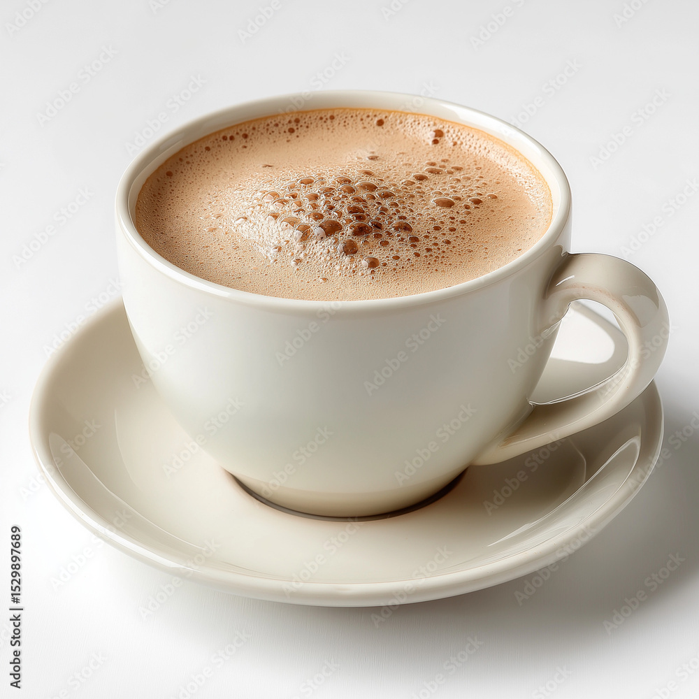 Fototapeta premium cappuccino cup on a white background
