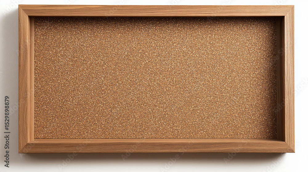 Fototapeta premium cork bulletin board with blank horizontal sheets on it . Isolated on white background. 3D Illustration.